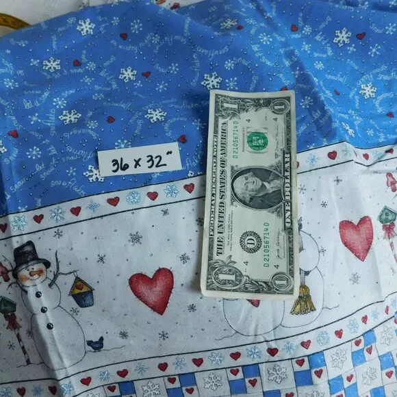 Christmas Holiday Fabric Lot 2.5 pounds Blues 22 pcs, Scraps & Yards Quilting - Picture 4 of 16